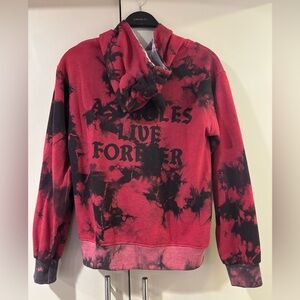 ASSHOLES LIVE FOREVER • Unisex Embroidered Blood Spatter Tie Dye Horn Hoodie